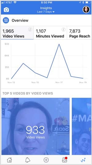 Discover insights for your videos on the Facebook Creator app