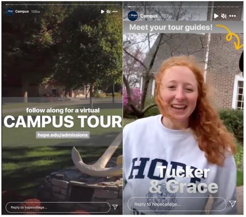 hope college instagram stories