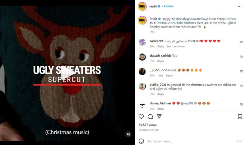 imdb ugly sweater post