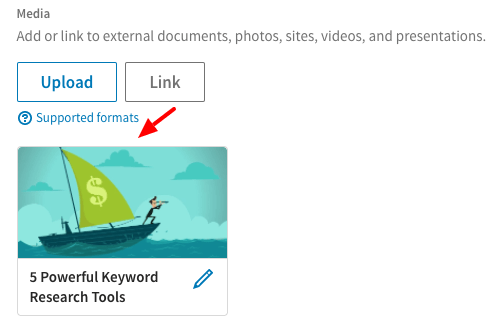 LinkedIn Media Attachments