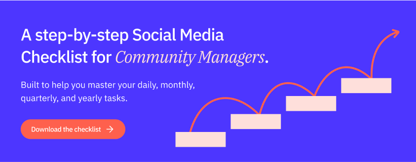 a step by step social media checklist for community managers