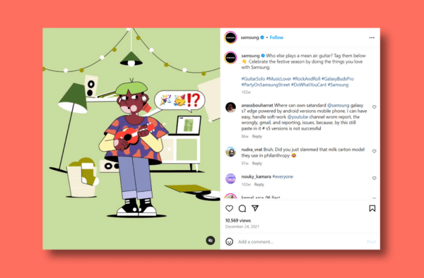 christmas-interactive-posts-samsung-instagram-post