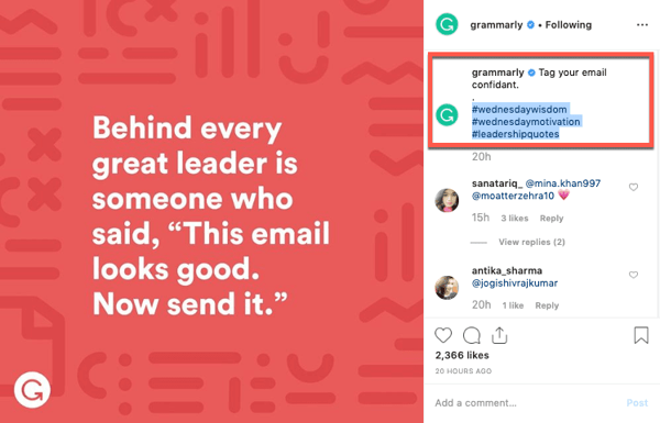 grammarly hashtags