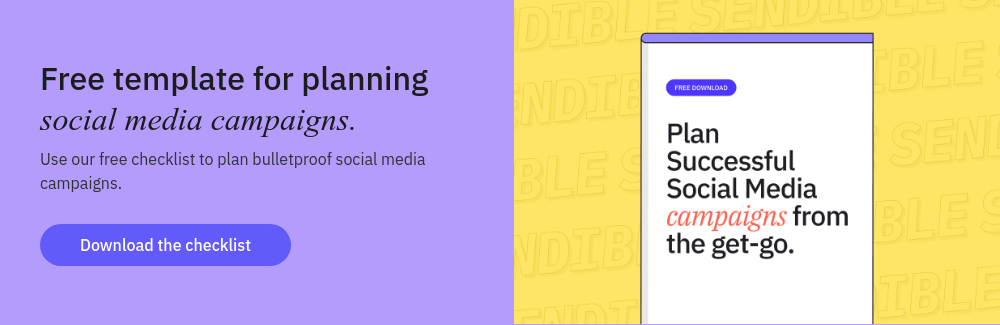 Free template for planning social media campaigns. Use our free checklist to plan bulletproof social media campaigns.  