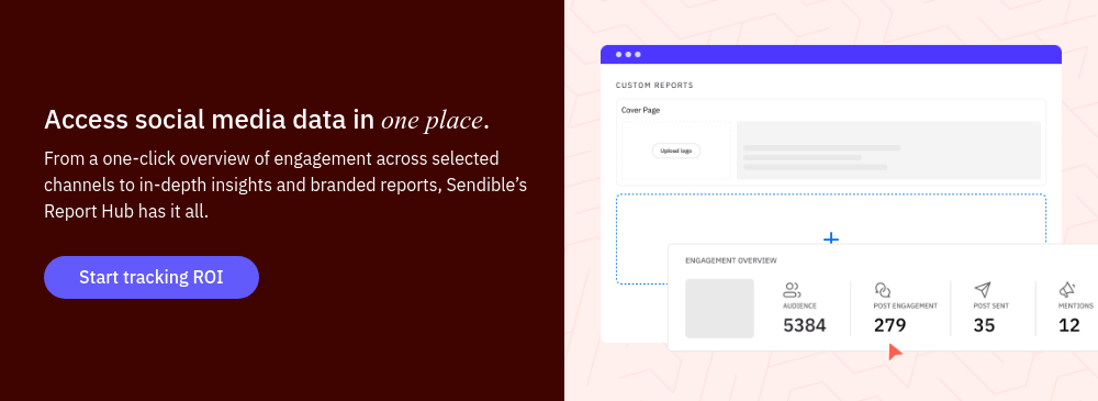 Access social media data in one place. From a one-click overview of engagement across selected channels to in-depth insights and branded reports, Sendible’s Report Hub has it all.  