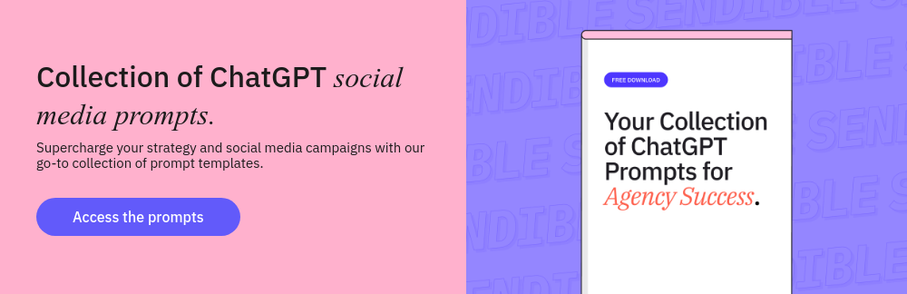 Collection of ChatGPT social media prompts. Supercharge your strategy and social media campaigns with our go-to collection of prompt templates.  