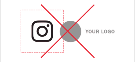 instagram logo don'ts for spacing