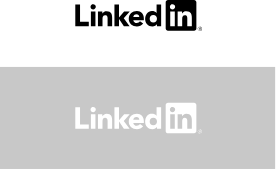 linkedin black and white logo versions