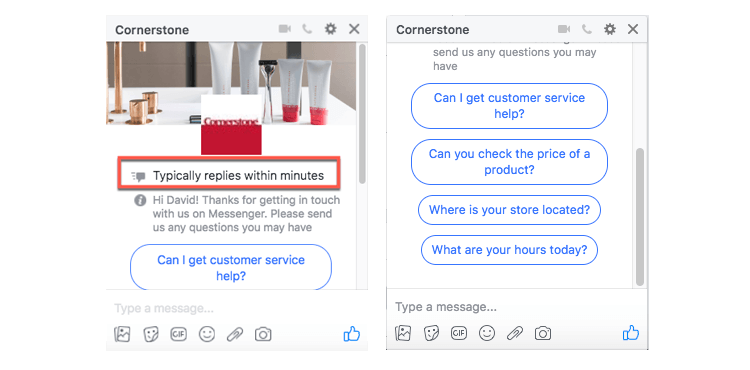 Facebook messenger chatbot