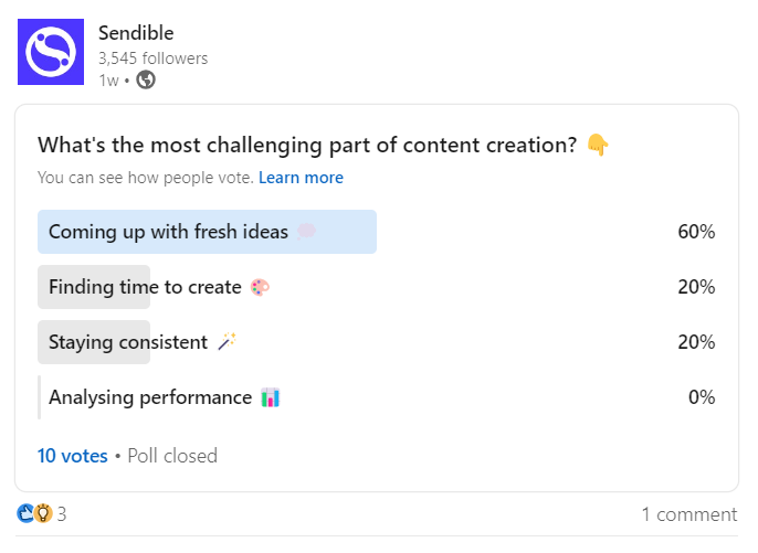 social-media-content-ideas-linkedin-poll-sendible