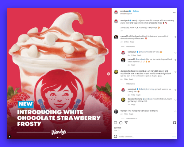 wendys on instagram